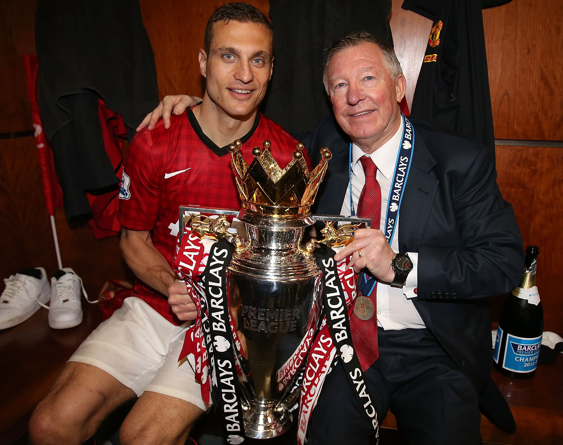 man uniteds nemanja vidic and alex ferguson pose with the pairs final premier league trophy in | Top 20 January transfers in Premier League history | The Paradise News